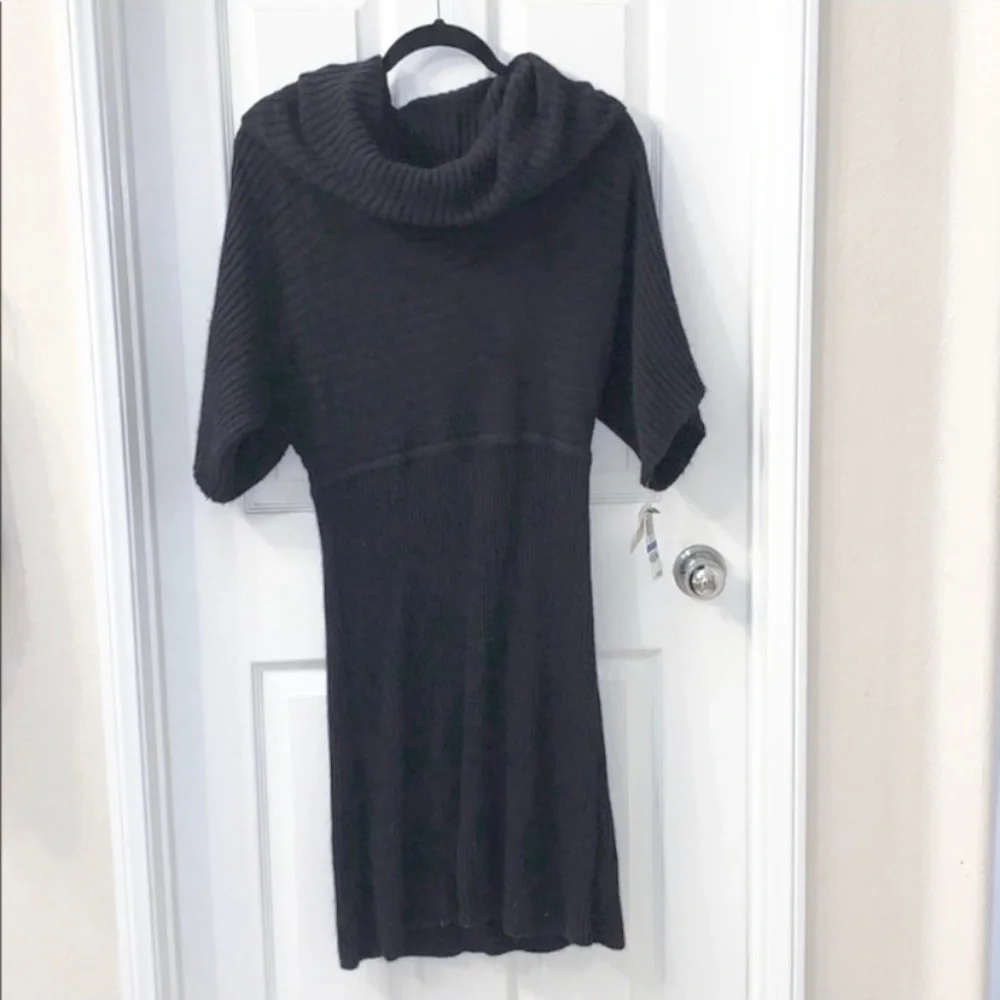 INC International Concepts NWT Black Sweater Dress XL